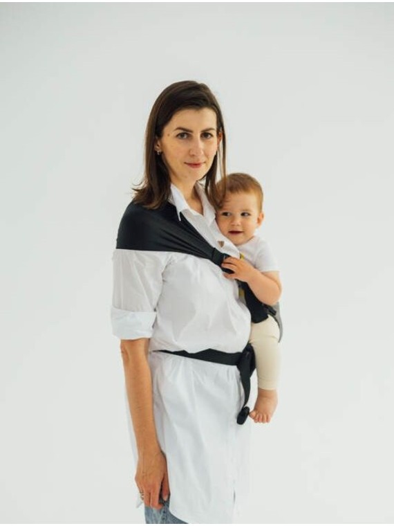 LennyHip (1/2 of LennyTwin), Standard, herringbone, 100% cotton - LITTLE HERRINGBONE OMBRE GREY