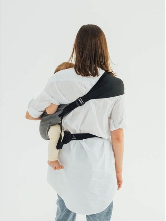 LennyHip (1/2 of LennyTwin), Standard, herringbone, 100% cotton - LITTLE HERRINGBONE OMBRE GREY