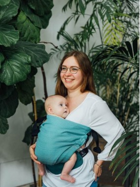 LennyHip (1/2 of LennyTwin), Standard, herringbone, 100% cotton - LITTLE HERRINGBONE OMBRE GREEN LennyHip (1/2 of LennyTwin), Standard, herringbone, 100% cotton - LITTLE HERRINGBONE OMBRE GREEN