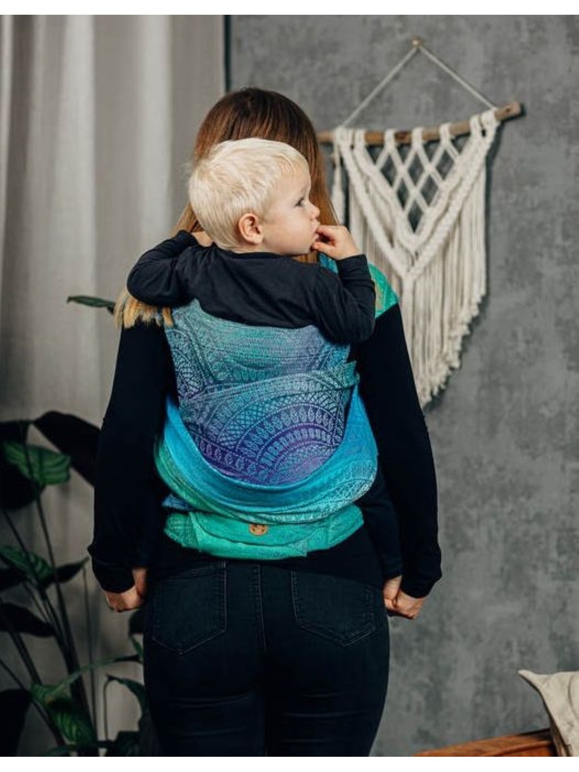 LennyHybrid, Standard, jacquard, 100% cotton - PEACOCKâ€™S TAIL - FANTASY