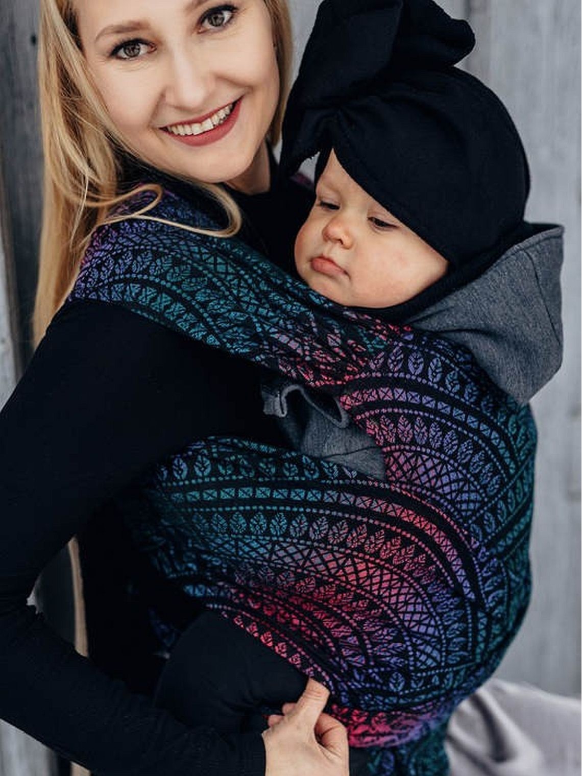 LennyHybrid, Standard, jacquard, (60% cotton, 28% merino wool, 8% silk, 4% cashmere) - PEACOCK'S TALE - BLACK OPAL LennyHybrid, Standard, jacquard, (60% cotton, 28% merino wool, 8% silk, 4% cashmere) - PEACOCK'S TALE - BLACK OPAL
