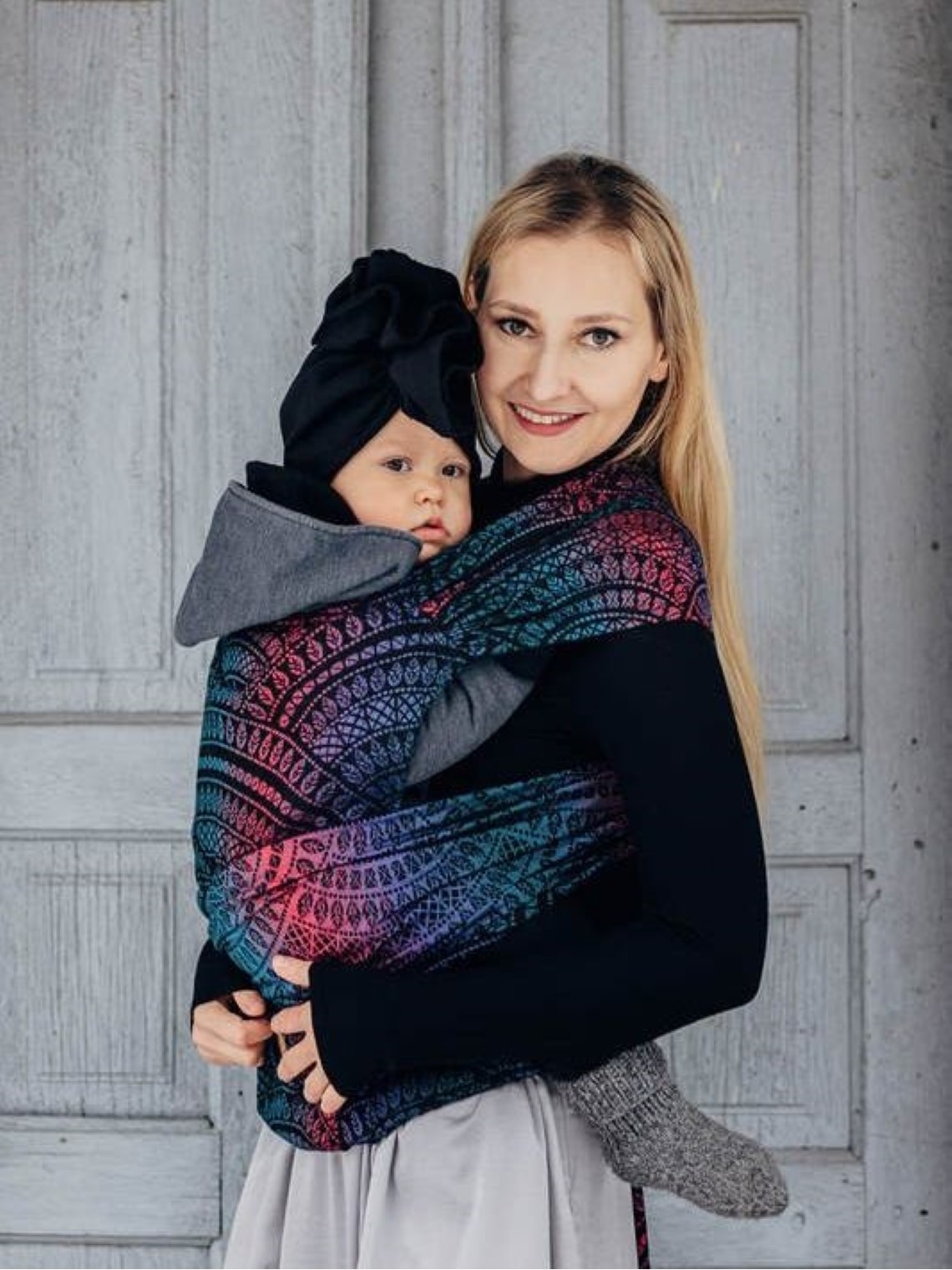 LennyHybrid, Standard, jacquard, (60% cotton, 28% merino wool, 8% silk, 4% cashmere) - PEACOCK'S TALE - BLACK OPAL LennyHybrid, Standard, jacquard, (60% cotton, 28% merino wool, 8% silk, 4% cashmere) - PEACOCK'S TALE - BLACK OPAL