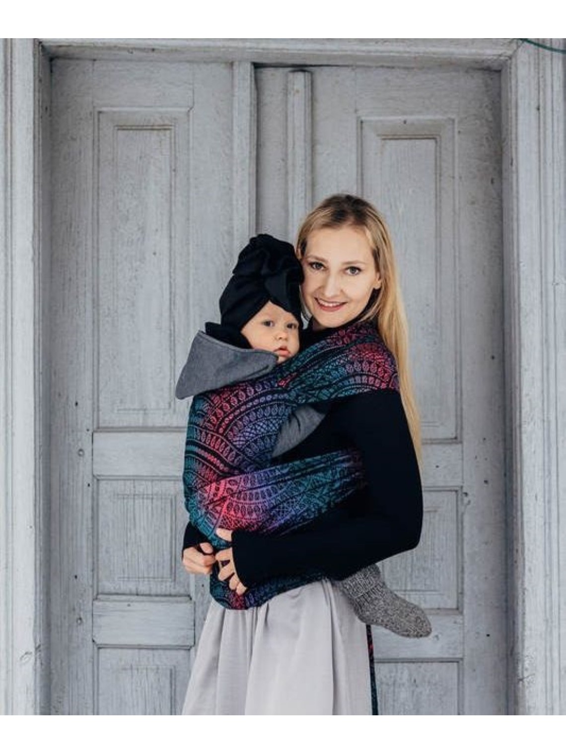 LennyHybrid, Standard, jacquard, (60% cotton, 28% merino wool, 8% silk, 4% cashmere) - PEACOCK'S TALE - BLACK OPAL LennyHybrid, Standard, jacquard, (60% cotton, 28% merino wool, 8% silk, 4% cashmere) - PEACOCK'S TALE - BLACK OPAL