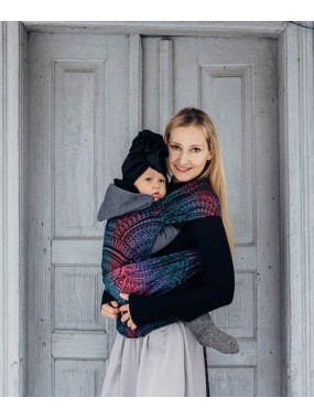 LennyHybrid, Standard, jacquard, (60% cotton, 28% merino wool, 8% silk, 4% cashmere) - PEACOCK'S TALE - BLACK OPAL LennyHybrid, Standard, jacquard, (60% cotton, 28% merino wool, 8% silk, 4% cashmere) - PEACOCK'S TALE - BLACK OPAL
