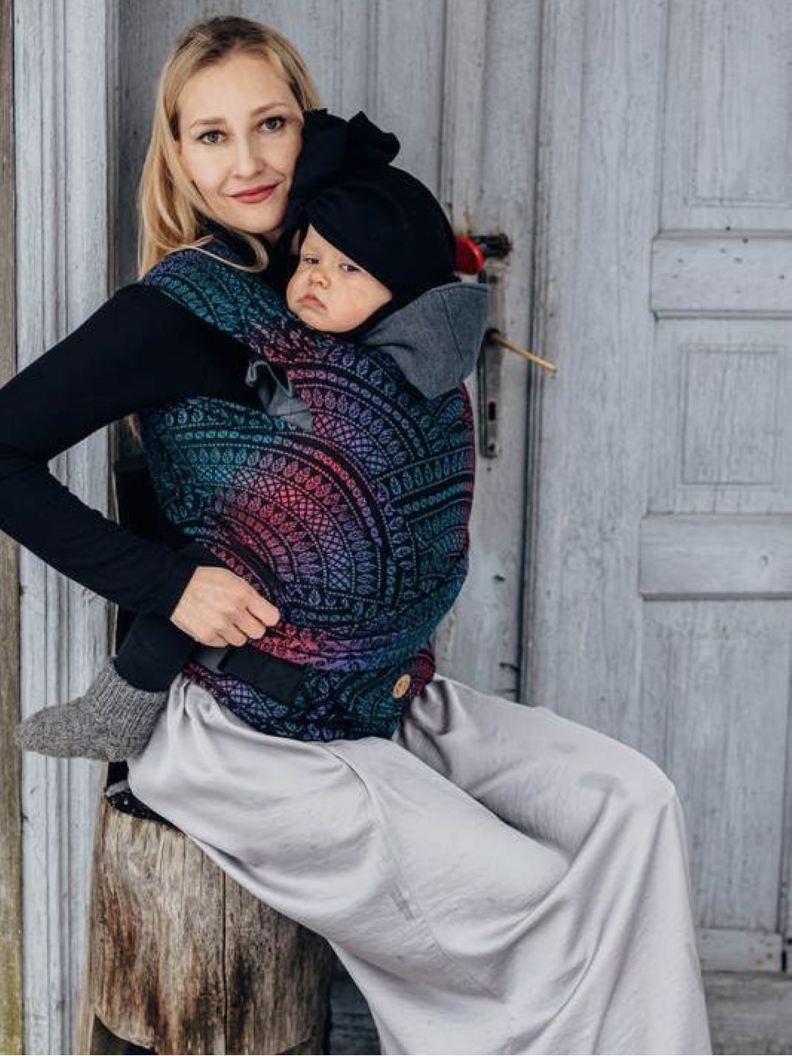 LennyHybrid, Standard, jacquard, (60% cotton, 28% merino wool, 8% silk, 4% cashmere) - PEACOCK'S TALE - BLACK OPAL LennyHybrid, Standard, jacquard, (60% cotton, 28% merino wool, 8% silk, 4% cashmere) - PEACOCK'S TALE - BLACK OPAL