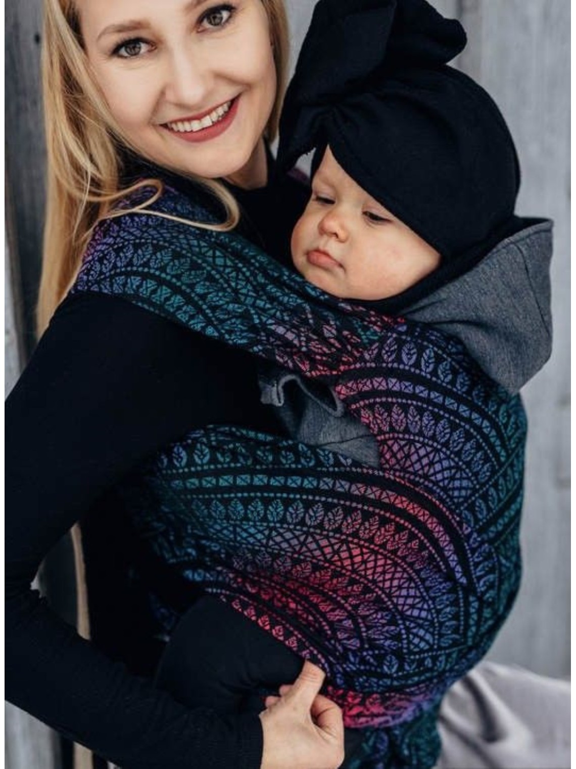 LennyHybrid, Standard, jacquard, (60% cotton, 28% merino wool, 8% silk, 4% cashmere) - PEACOCK'S TALE - BLACK OPAL LennyHybrid, Standard, jacquard, (60% cotton, 28% merino wool, 8% silk, 4% cashmere) - PEACOCK'S TALE - BLACK OPAL