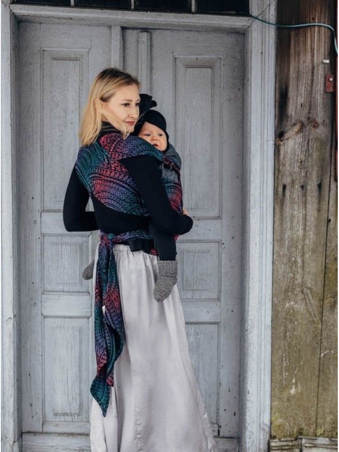 LennyHybrid, Standard, jacquard, (60% cotton, 28% merino wool, 8% silk, 4% cashmere) - PEACOCK'S TALE - BLACK OPAL LennyHybrid, Standard, jacquard, (60% cotton, 28% merino wool, 8% silk, 4% cashmere) - PEACOCK'S TALE - BLACK OPAL
