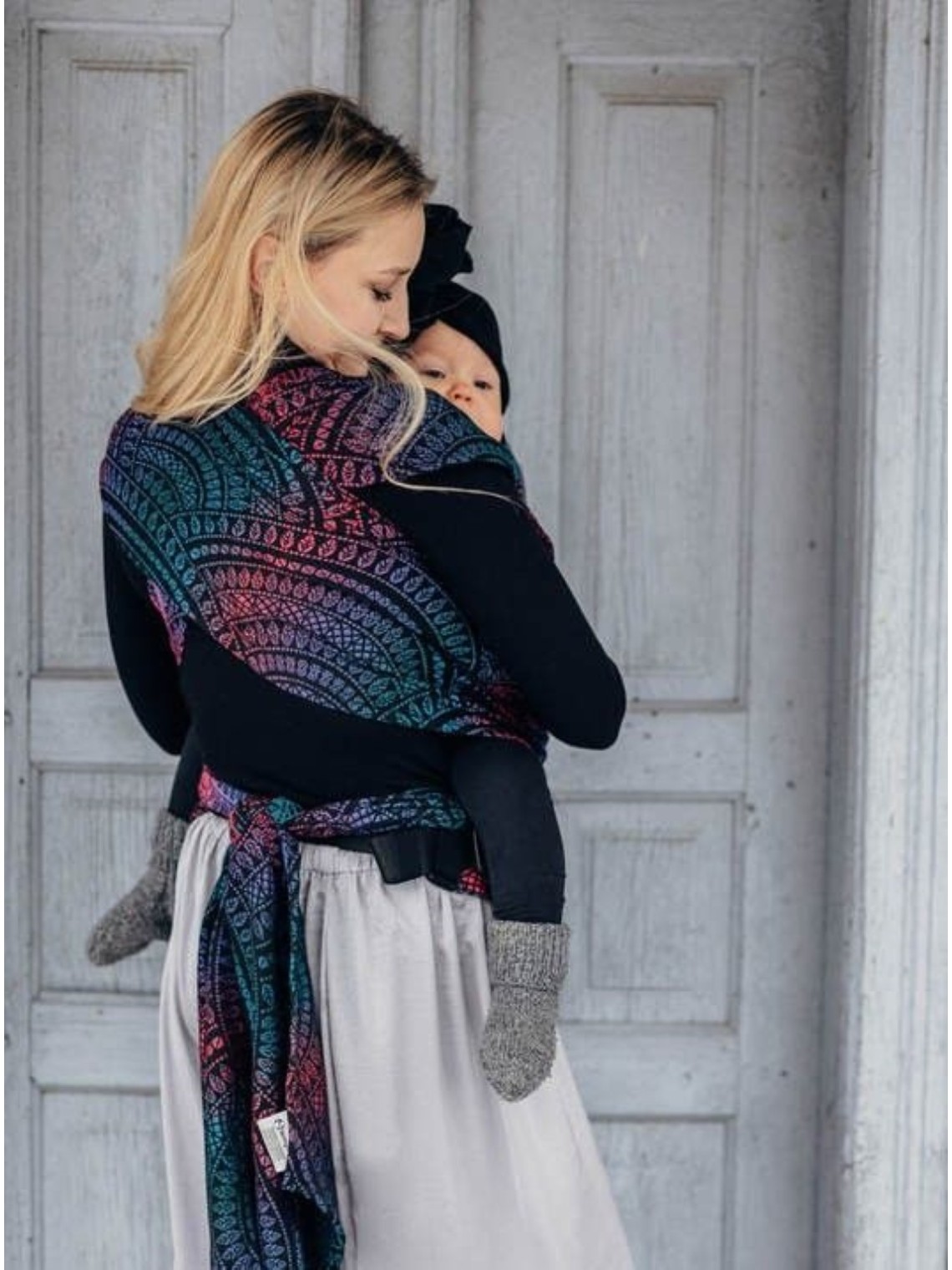 LennyHybrid, Standard, jacquard, (60% cotton, 28% merino wool, 8% silk, 4% cashmere) - PEACOCK'S TALE - BLACK OPAL LennyHybrid, Standard, jacquard, (60% cotton, 28% merino wool, 8% silk, 4% cashmere) - PEACOCK'S TALE - BLACK OPAL