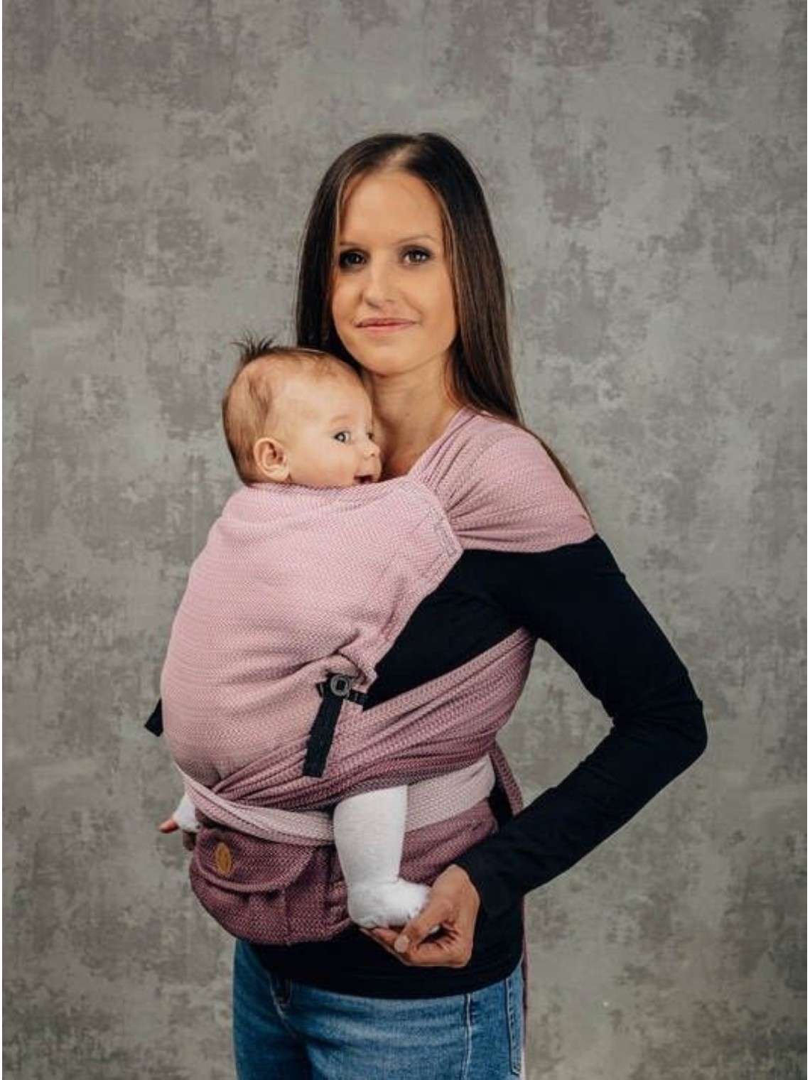 LennyHybrid, Standard, herringbone, 100% medvilnė - LITTLE HERRINGBONE OMBRE PINK