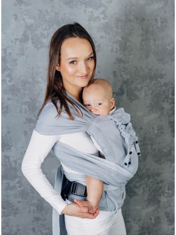 LennyHybrid, Standard, herringbone, 100% medvilnė - LITTLE HERRINGBONE GREY