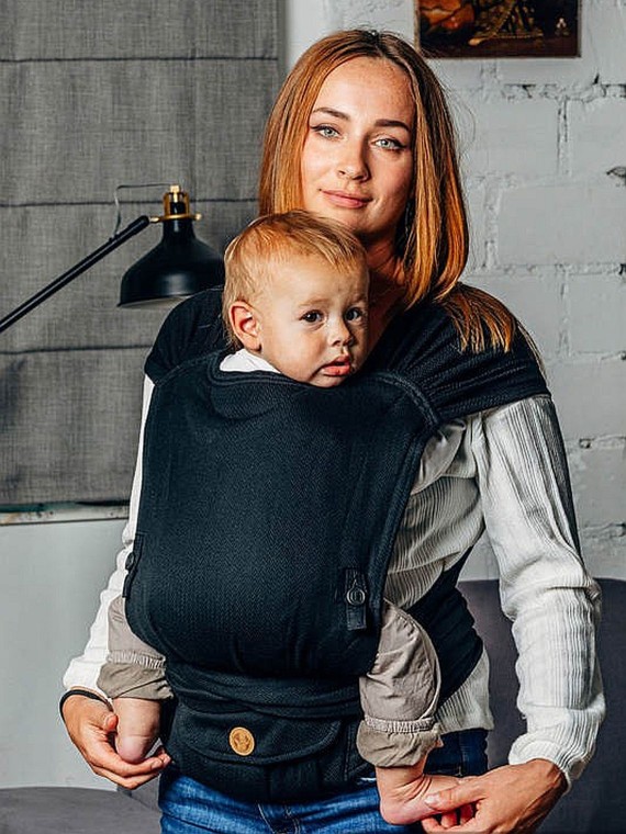 LennyHybrid, Standard, herringbone, 100% medvilnė - LITTLE HERRINGBONE EBONY BLACK