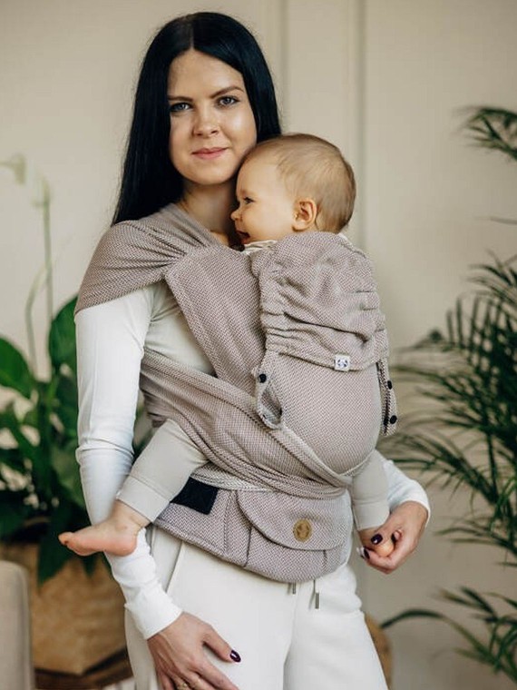 LennyHybrid, Standard, herringbone, 100% medvilnė - LITTLE HERRINGBONE ALMOND