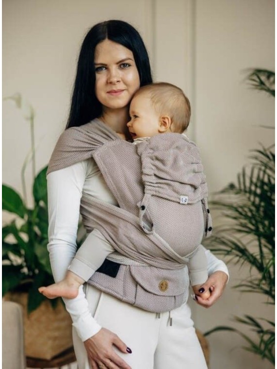 LennyHybrid, Standard, herringbone, 100% medvilnė - LITTLE HERRINGBONE ALMOND