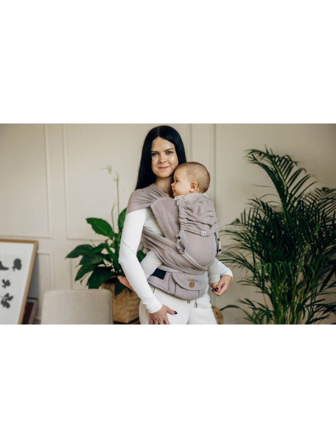 LennyHybrid, Standard, herringbone, 100% cotton - LITTLE HERRINGBONE ALMOND LennyHybrid, Standard, herringbone, 100% cotton - LITTLE HERRINGBONE ALMOND