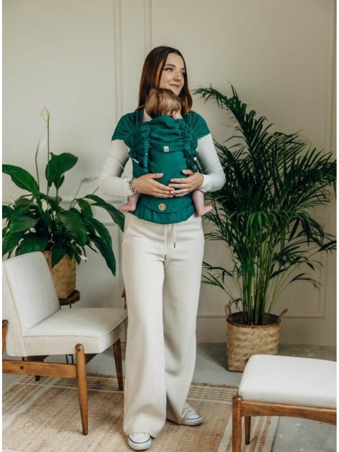 LennyHybrid, Standard, herringbone, 100% cotton - EMERALD LennyHybrid, Standard, herringbone, 100% cotton - EMERALD
