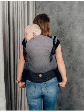 LennyPreschool, herringbone, 100% cotton - LITTLE HERRINGBONE OMBRE GREY