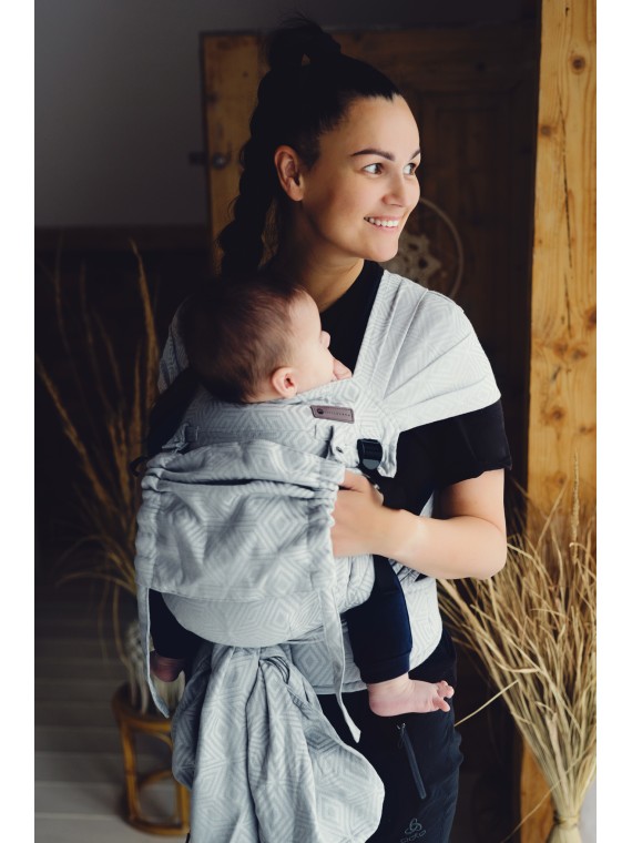 Little Frog Cross Hybrid – pusiau rišama ergonomiška nešioklė kūdikiui