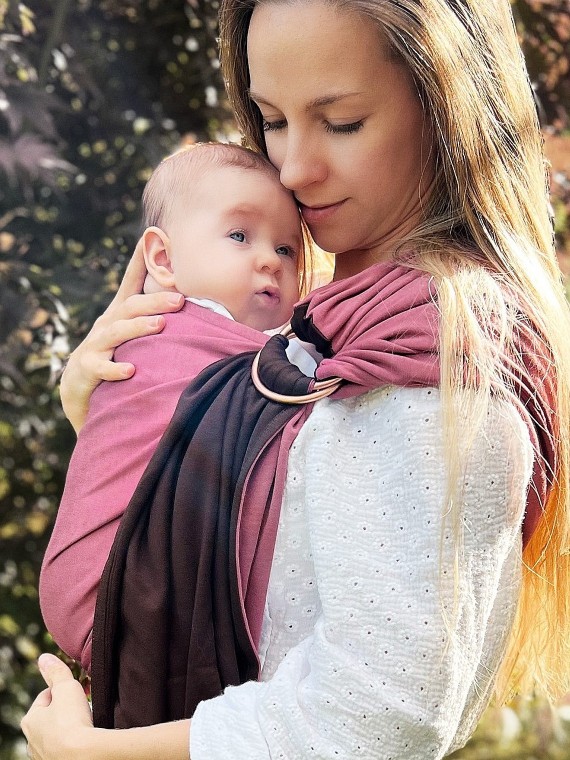 LOVE RADIUS No Knot Little Wrap, Pink Rose/Pecan