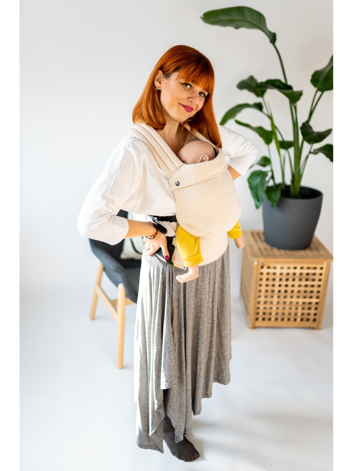 QUSY MINI 2.0 – ypač lengva reguliuojama kūdikių nešioklė