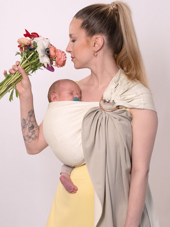 LOVE RADIUS No Knot Little Wrap, Vanilla / Eucalyptus