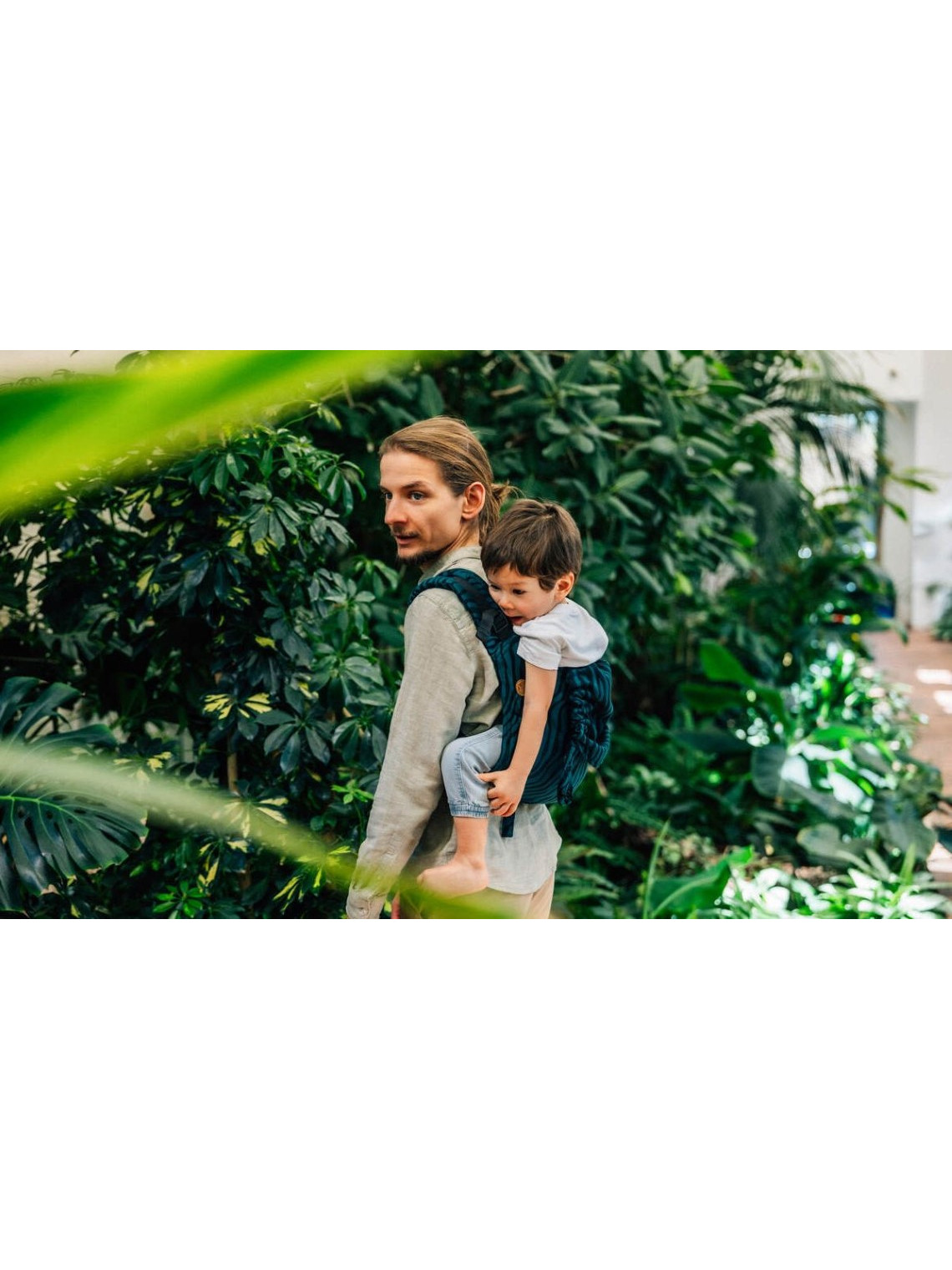 Lenny Buckle Onbuhimo PRO, Toddler, jacquard, (63% cotton, 37% merino wool) - ZEBRA - SAVANNA