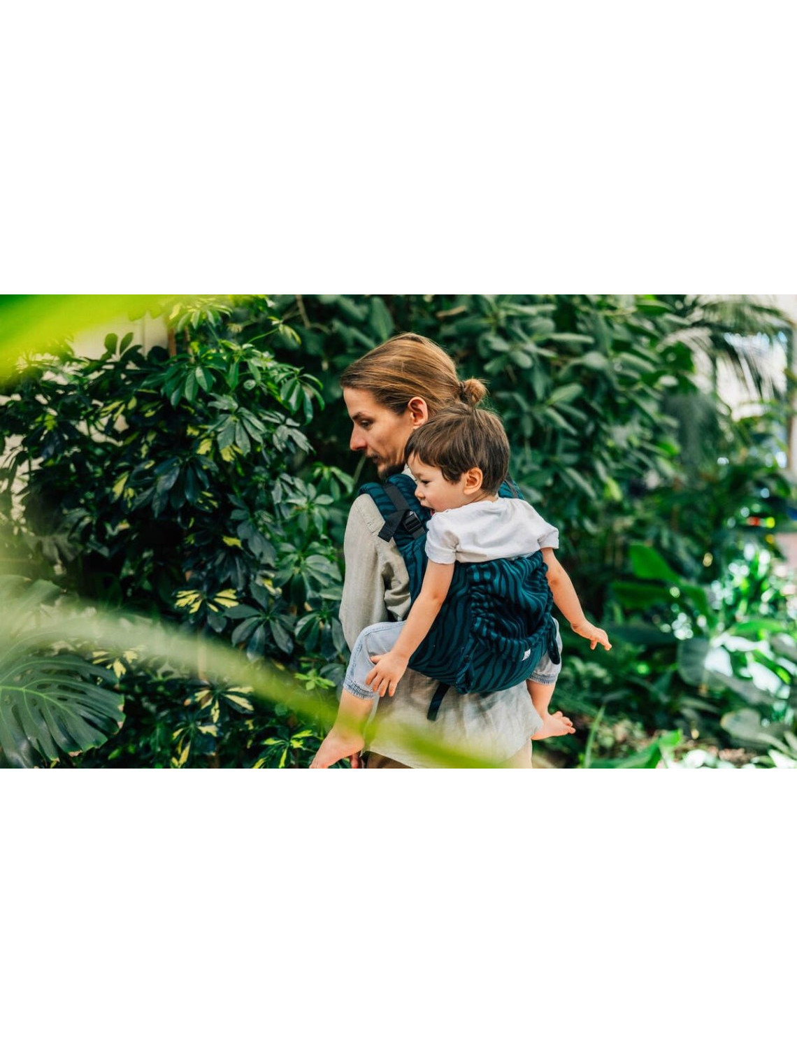Lenny Buckle Onbuhimo PRO, Toddler, jacquard, (63% cotton, 37% merino wool) - ZEBRA - SAVANNA