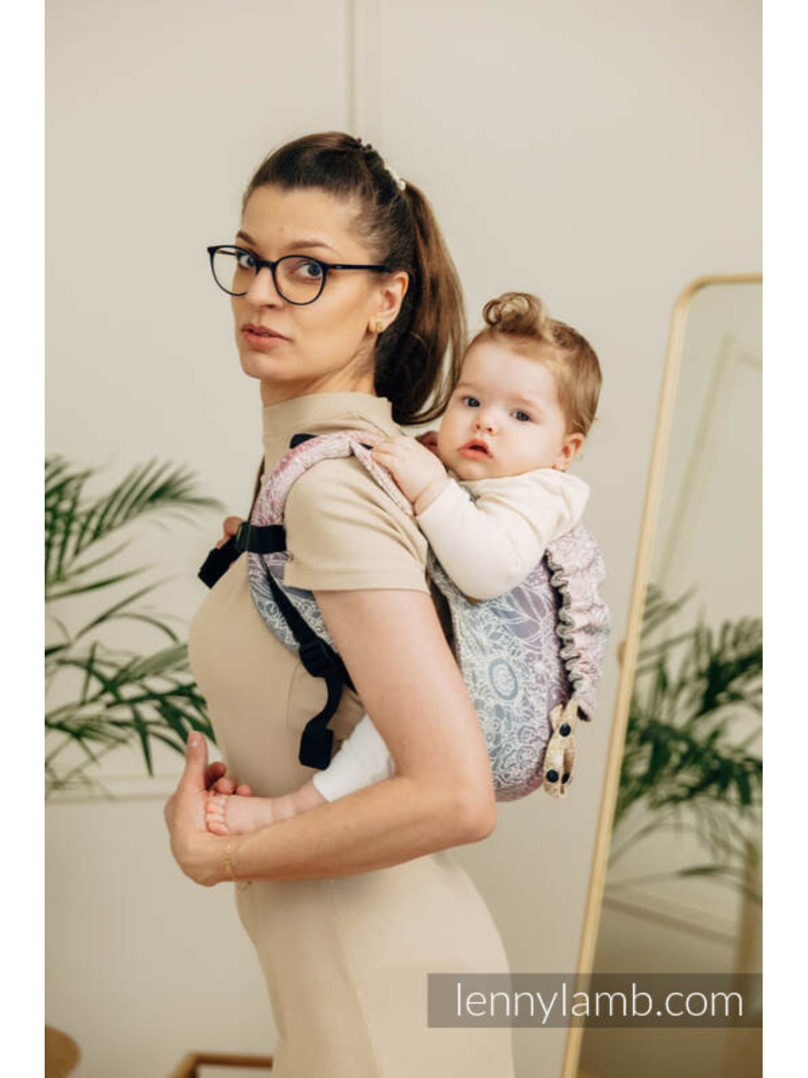 Lenny Buckle Onbuhimo PRO, Toddler, jacquard, (100% cotton) - WILD WINE - VINEYARD