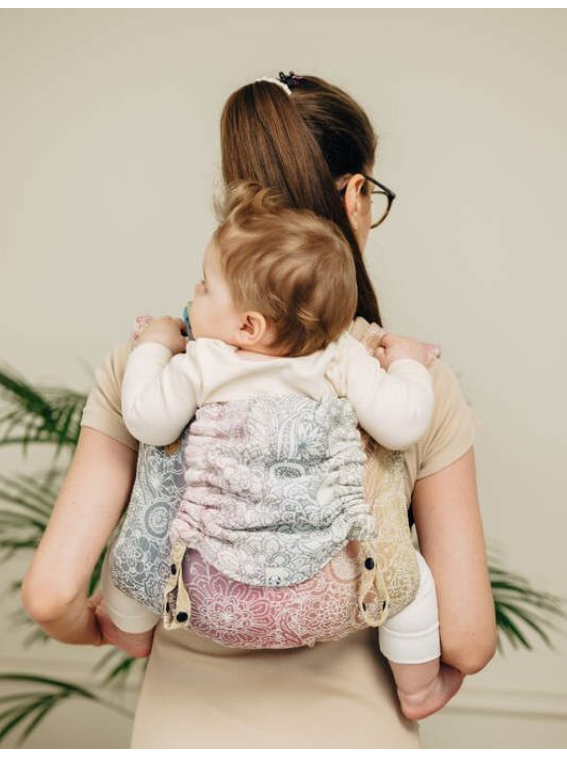 Lenny Buckle Onbuhimo PRO, Toddler, jacquard, (100% cotton) - WILD WINE - VINEYARD