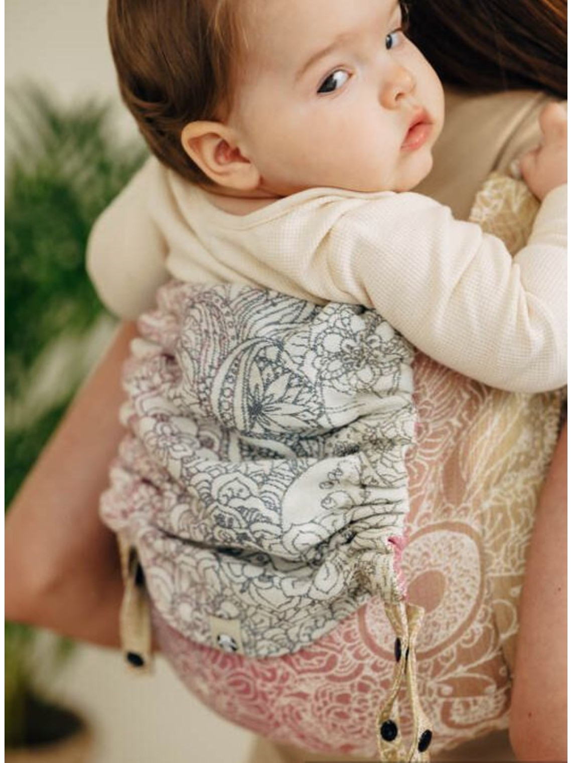 Lenny Buckle Onbuhimo PRO, Toddler, jacquard, (100% medvilnė) - WILD WINE - VINEYARD