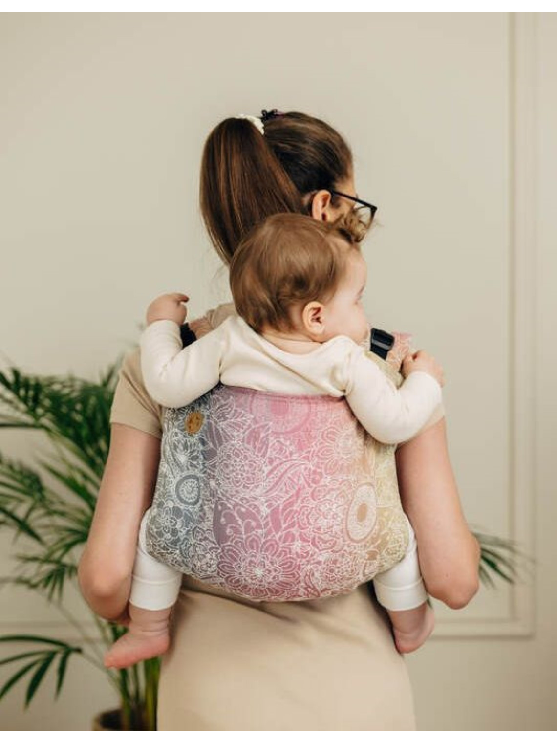 Lenny Buckle Onbuhimo PRO, Toddler, jacquard, (100% medvilnė) - WILD WINE - VINEYARD
