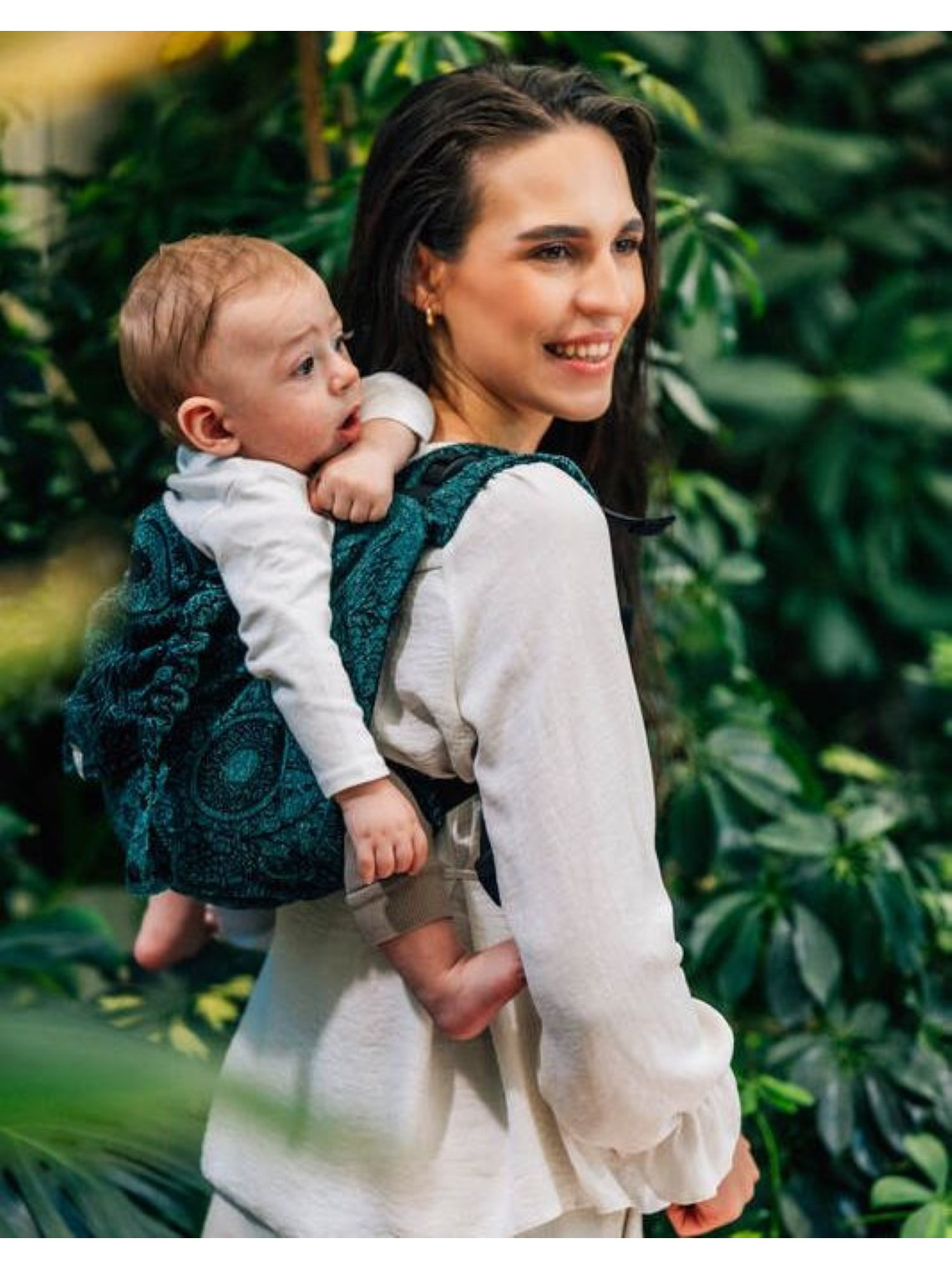 Lenny Onbuhimo PRO, Toddler, jacquard (51% cotton 49% silk) - WILD WINE - IVY