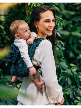 Lenny Onbuhimo PRO, Toddler, jacquard (51% cotton 49% silk) - WILD WINE - IVY