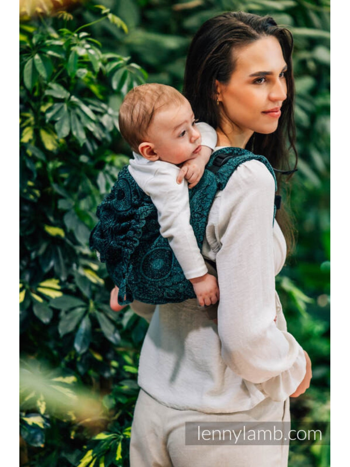 Lenny Onbuhimo PRO, Toddler, jacquard (51% cotton 49% silk) - WILD WINE - IVY