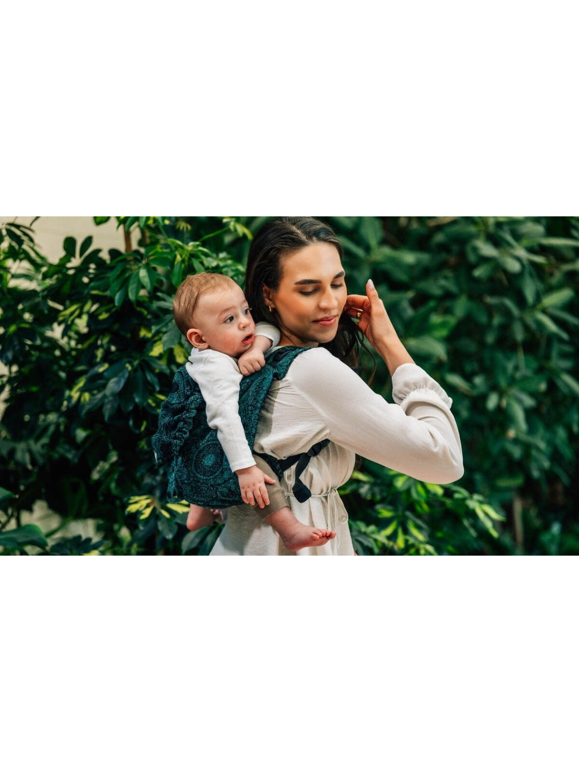 Lenny Onbuhimo PRO, Toddler, jacquard (51% cotton 49% silk) - WILD WINE - IVY