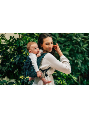 Lenny Onbuhimo PRO, Toddler, jacquard (51% cotton 49% silk) - WILD WINE - IVY