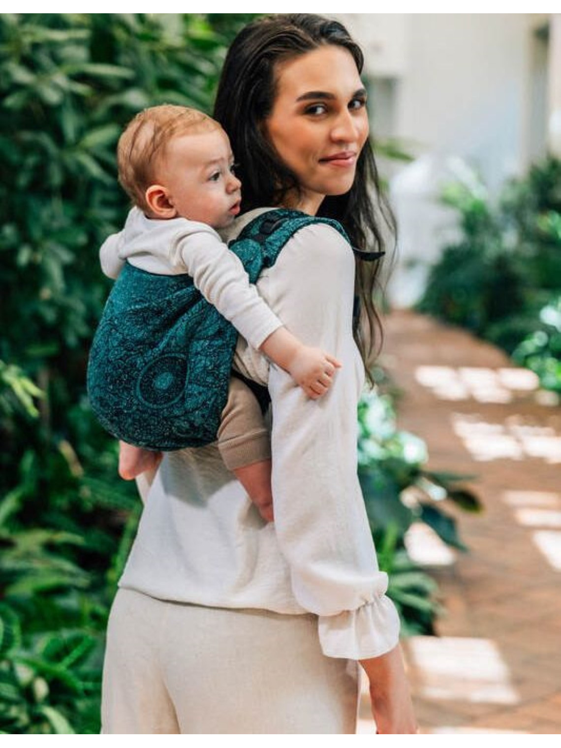 Lenny Onbuhimo PRO, Toddler, jacquard (51% cotton 49% silk) - WILD WINE - IVY