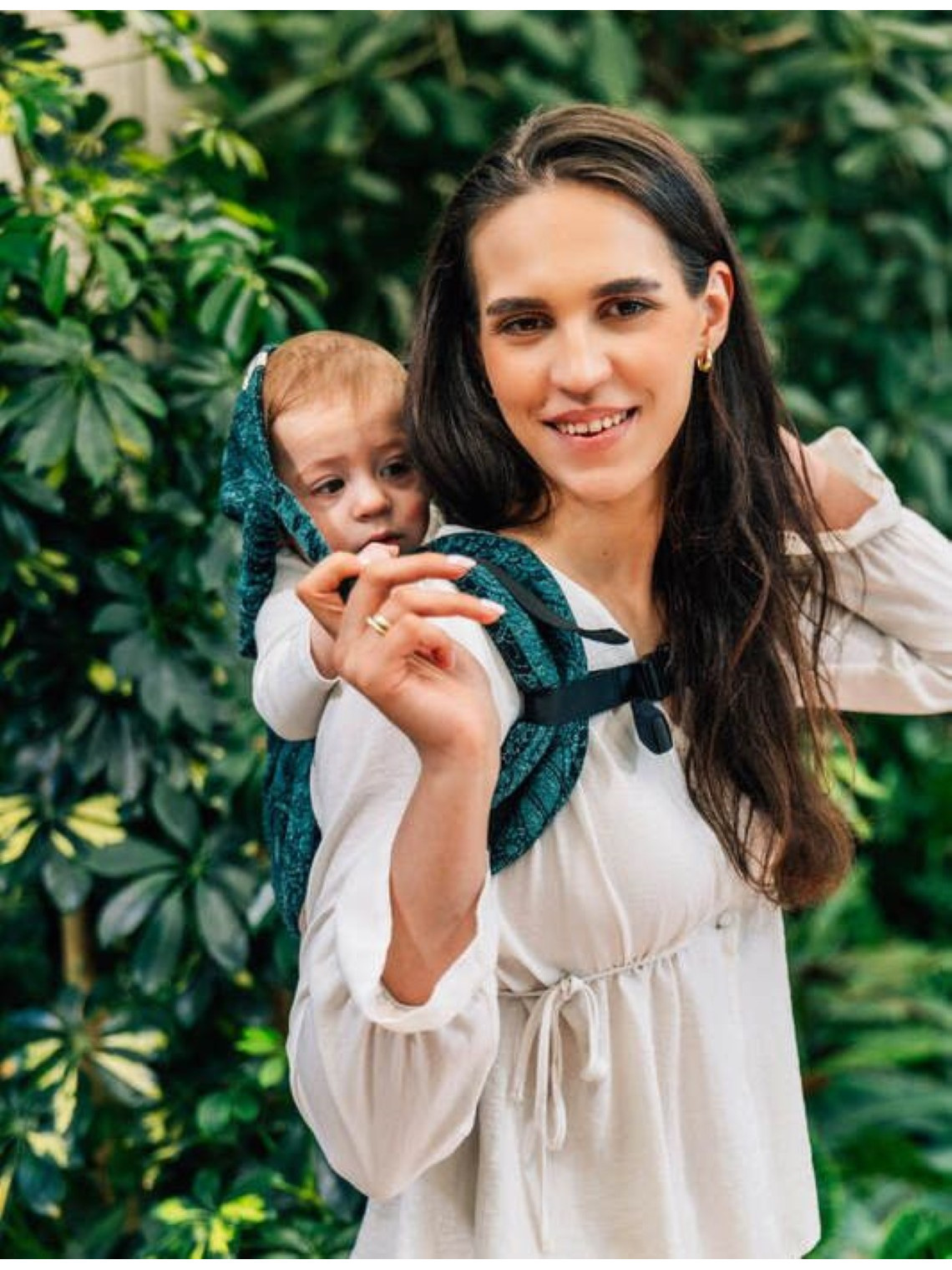 Lenny Onbuhimo PRO, Toddler, jacquard (51% cotton 49% silk) - WILD WINE - IVY