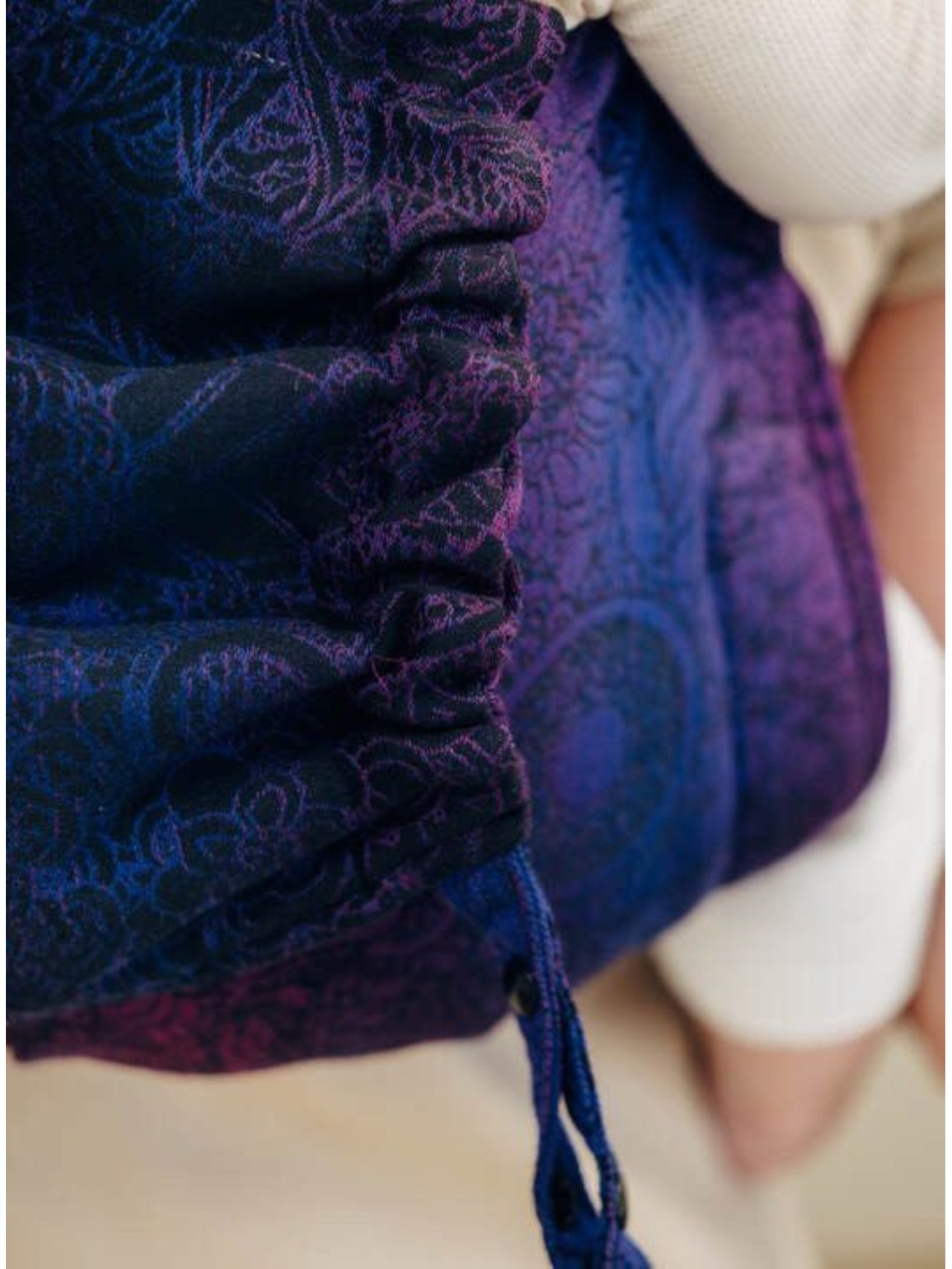 Lenny Buckle Onbuhimo PRO, Toddler, jacquard, (100% cotton) - WILD WINE - BOUQUET