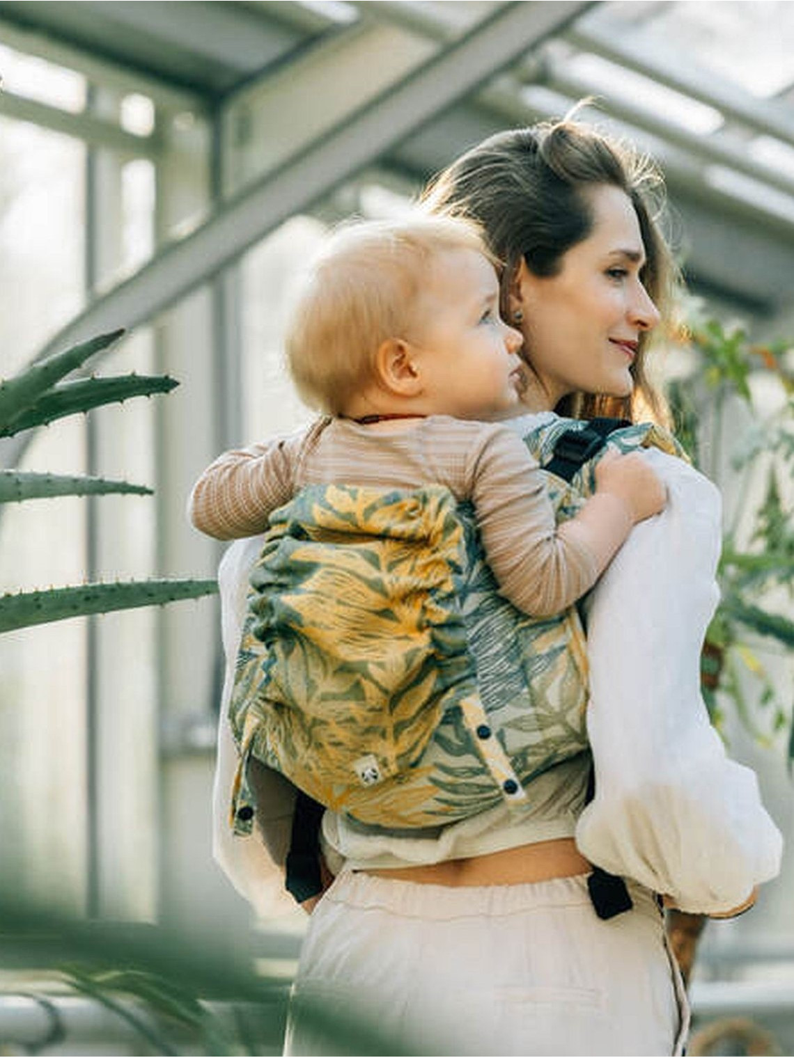 Lenny Buckle Onbuhimo PRO, Toddler, jacquard, (100% cotton) - RAINFOREST - SELVA