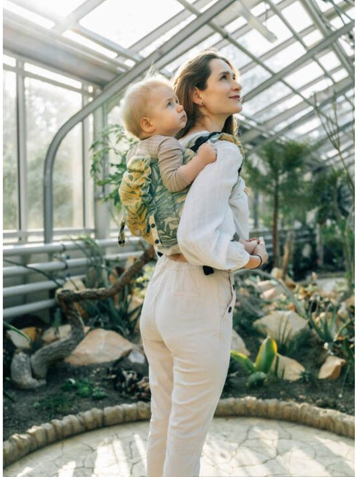 Lenny Buckle Onbuhimo PRO, Toddler, jacquard, (100% medvilnė) - RAINFOREST - SELVA