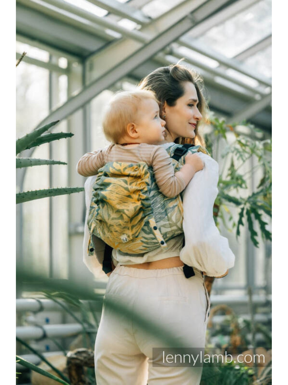 Lenny Buckle Onbuhimo PRO, Toddler, jacquard, (100% medvilnė) - RAINFOREST - SELVA