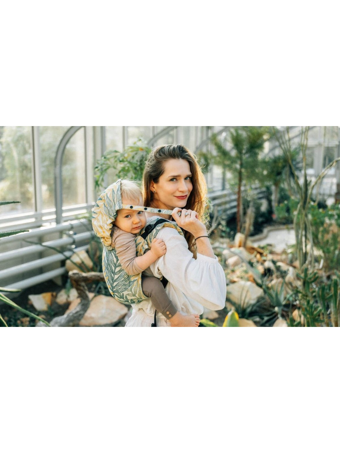 Lenny Buckle Onbuhimo PRO, Toddler, jacquard, (100% cotton) - RAINFOREST - SELVA