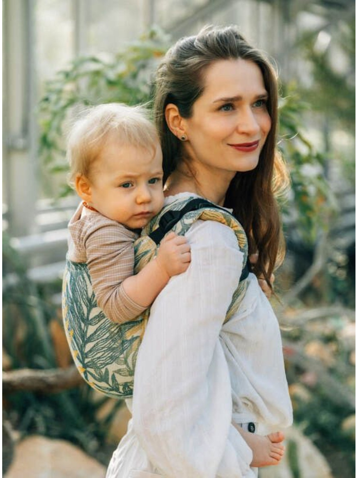 Lenny Buckle Onbuhimo PRO, Toddler, jacquard, (100% cotton) - RAINFOREST - SELVA