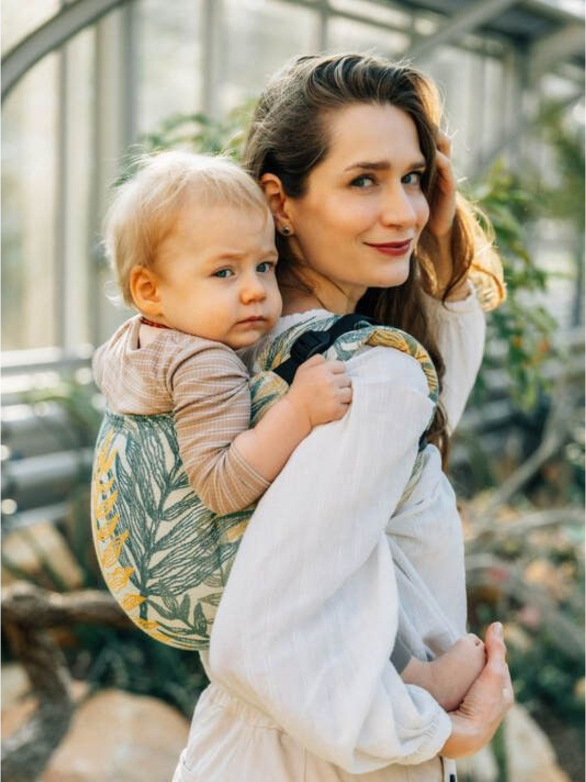Lenny Buckle Onbuhimo PRO, Toddler, jacquard, (100% cotton) - RAINFOREST - SELVA