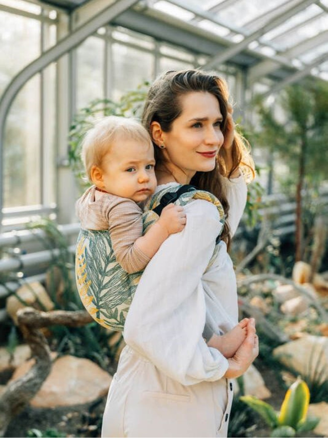 Lenny Buckle Onbuhimo PRO, Toddler, jacquard, (100% medvilnė) - RAINFOREST - SELVA