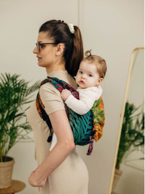 Lenny Buckle Onbuhimo PRO, Toddler, jacquard, (100% medvilnė) - RAINFOREST - DIVERSE