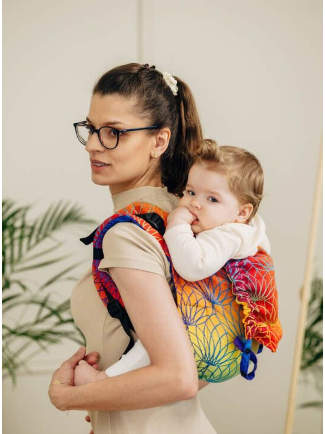 Lenny Buckle Onbuhimo PRO, Toddler, jacquard, (100% cotton) - RAINBOW LOTUS