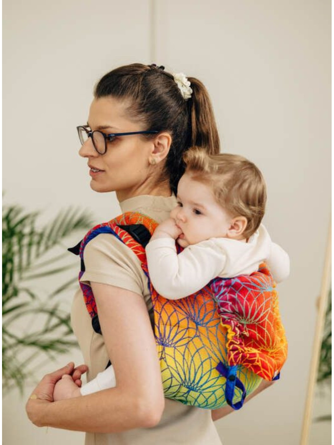 Lenny Buckle Onbuhimo PRO, Toddler, jacquard, (100% cotton) - RAINBOW LOTUS