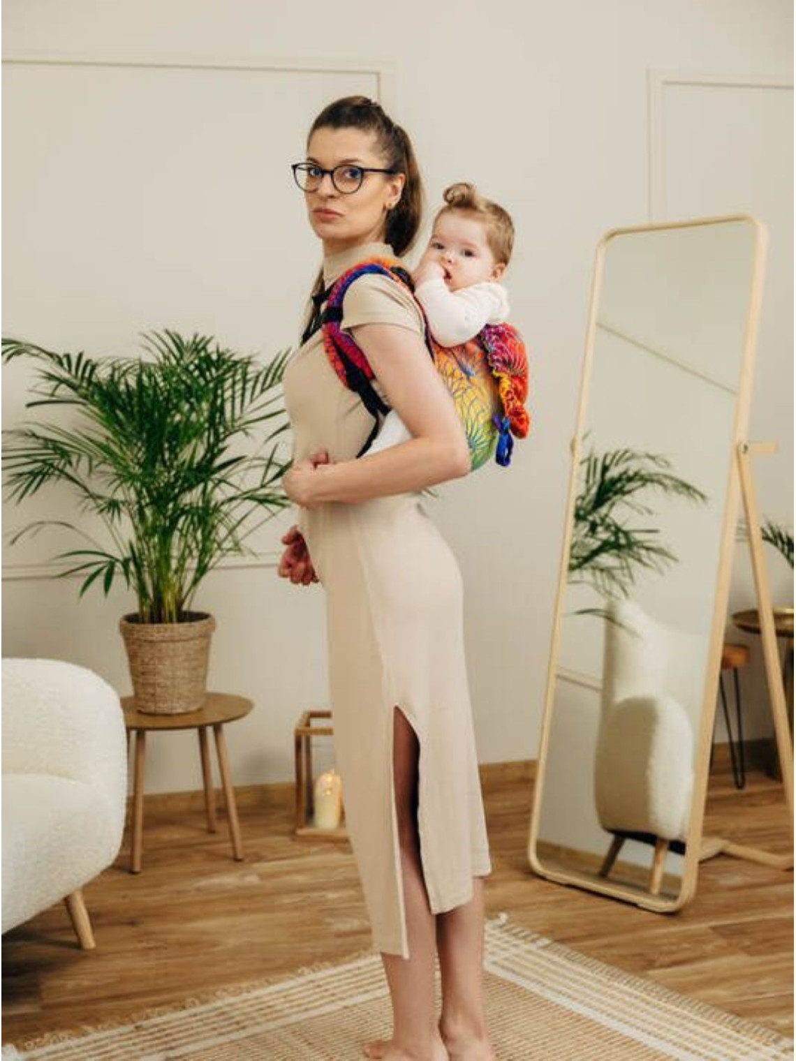 Lenny Buckle Onbuhimo PRO, Toddler, jacquard, (100% cotton) - RAINBOW LOTUS