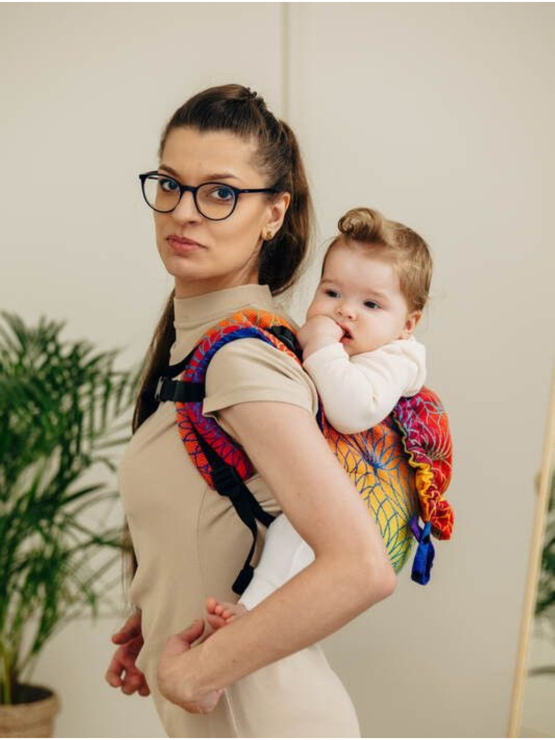 Lenny Buckle Onbuhimo PRO, Toddler, jacquard, (100% cotton) - RAINBOW LOTUS